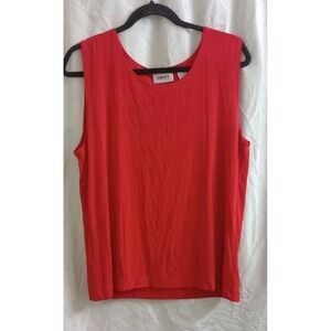 Chico's Travelers Tank Top Slinky Sleeveless V-Neck Top Size 3 (XL)